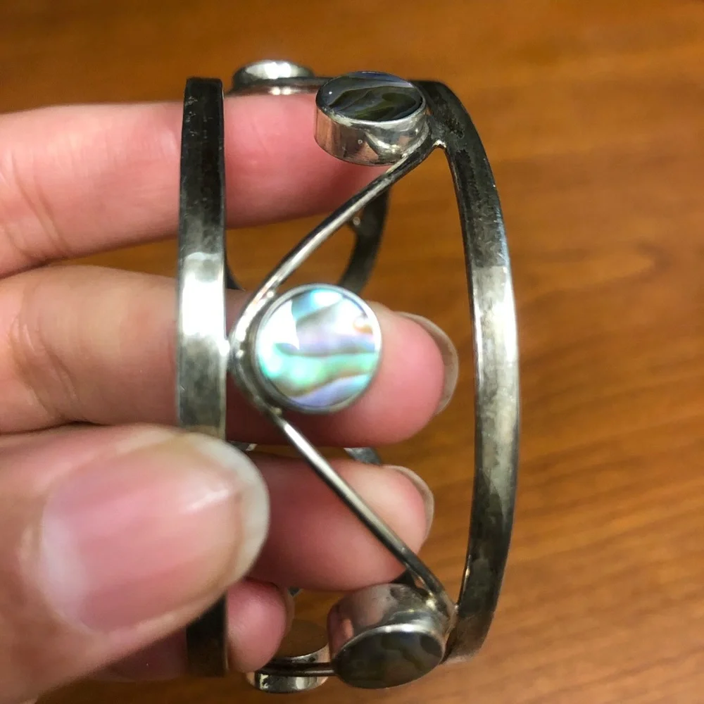 Vintage Mexican alpaca bracelet